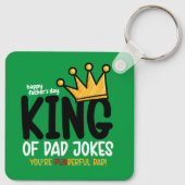Personaliseer King of Dad grappen Sleutelhanger (Achterkant)