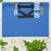 Personaliseer King of Dad grappen Theedoek (Gevouwen)