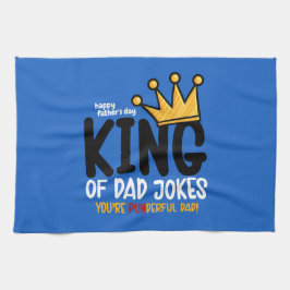 Personaliseer King of Dad grappen Theedoek