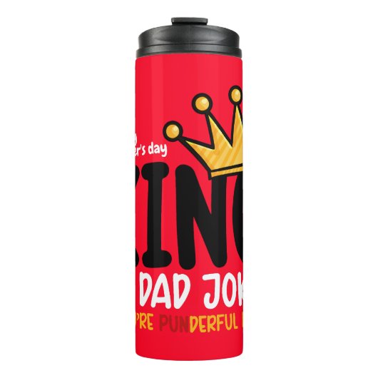 Personaliseer King of Dad grappen Thermosbeker (Voorkant)