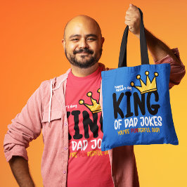 Personaliseer King of Dad grappen Tote Bag