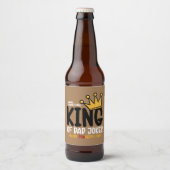 Personaliseer King of Dad Jokes Label Set Bier Etiket (Voorkant)