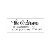 Personaliseer Kitten retouradres Rubberstempel (Afrduk)