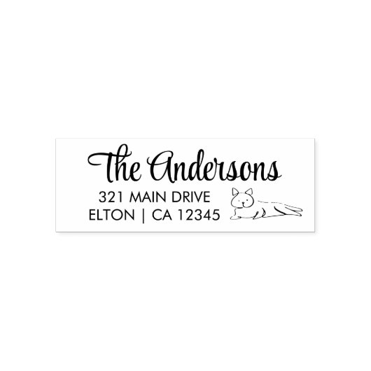 Personaliseer Kitten retouradres Zelfinktende Stempel (Design)
