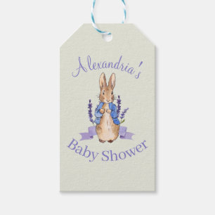 Personaliseer Klassieke Konijn Konijn Baby shower Cadeaulabel