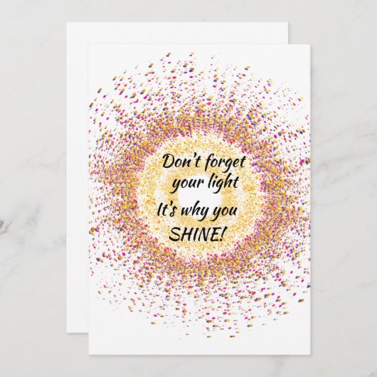 Personaliseer kleurrijk dat is waarom je Kaart SCH (Voorkant / Achterkant)