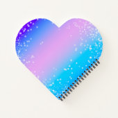 Personaliseer Kleurrijke Eenhoorn Glitter Notitieboek (Achterkant)