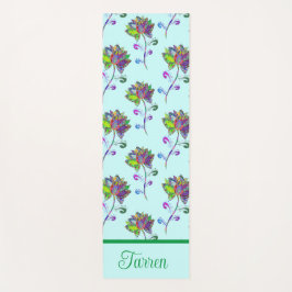 Personaliseer kleurrijke lotusbloemen yogamat