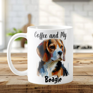 Personaliseer Koffie en Mijn Beagle Schattige Koffiemok