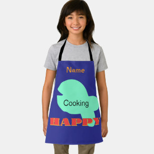 Personaliseer koken Happy Kinder Blue Schort