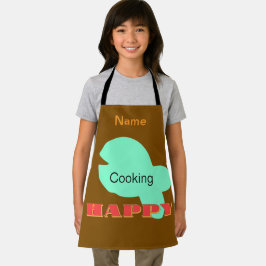 Personaliseer koken Happy Kinder Brown Schort