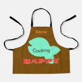 Personaliseer koken Happy Kinder Brown Schort (Voorkant)