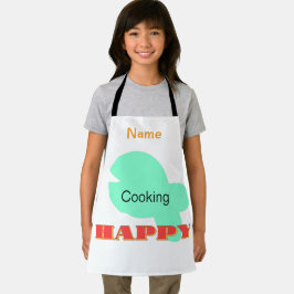 Personaliseer koken Happy Kinder White Schort
