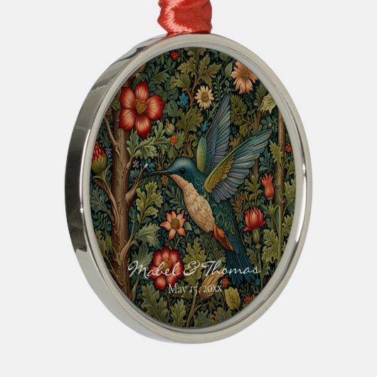 Personaliseer  kolibrie bohemian kunst metalen ornament (Rechts)