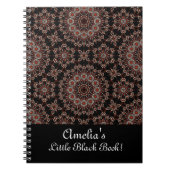 Personaliseer koperen en Rozen gouden Mandala Dot Notitieboek (Voorkant)