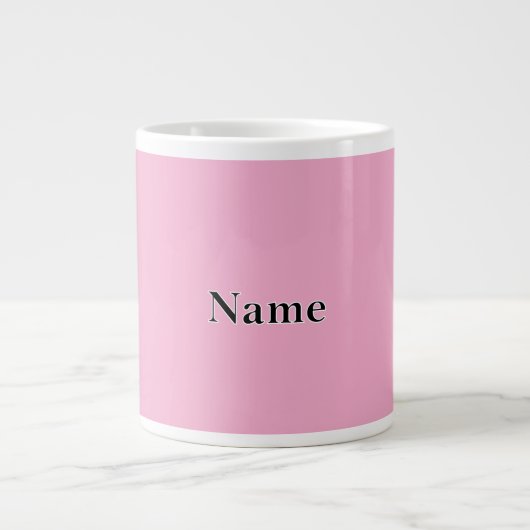 Personaliseer Kostbaar Roze Personaliseer met Naam Grote Koffiekop (Voorkant)