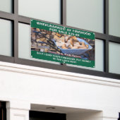 Personaliseer kruiwagen van brandhout te koop rust spandoek (Buitenkant Gebouw)