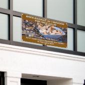 Personaliseer kruiwagen van brandhout te koop rust spandoek (Buitenkant Gebouw)