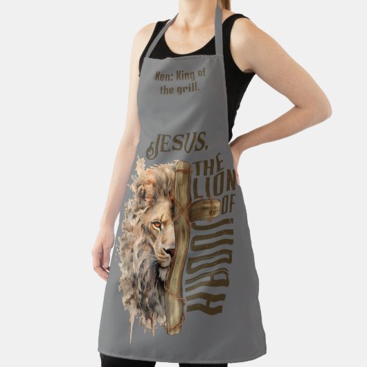 Personaliseer l Schrift l Jesus l Lion, man Schort (Insitu)