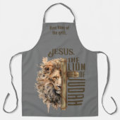 Personaliseer l Schrift l Jesus l Lion, man Schort (Voorkant)