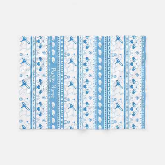 Personaliseer Labrador Guide Hondenverhaal Patroon Fleece Deken (Voorkant (Horizontaal))