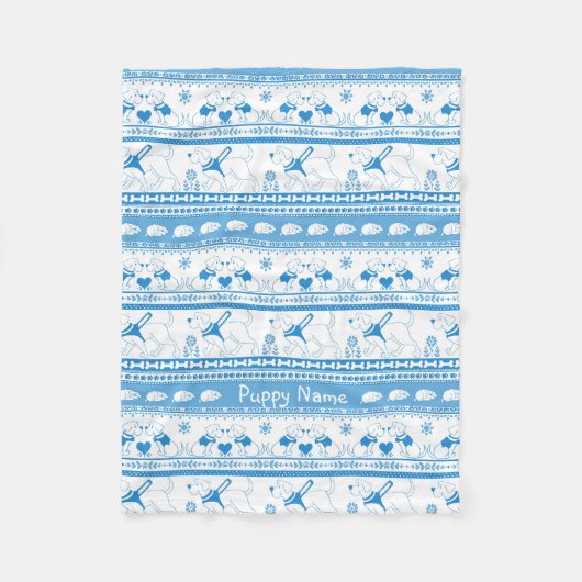 Personaliseer Labrador Guide Hondenverhaal Patroon Fleece Deken (Voorkant)