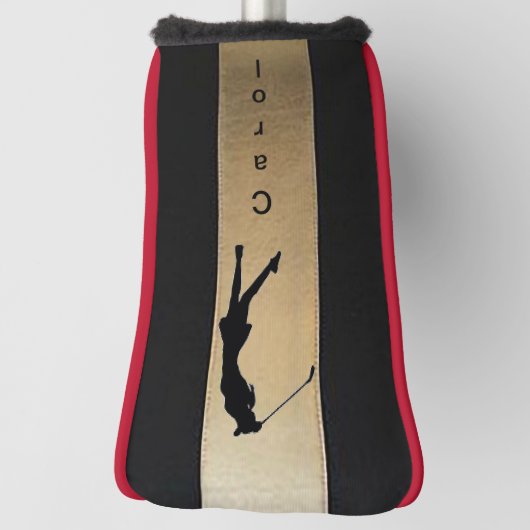 Personaliseer Lady Silhouette putter Golf Head Hoe Golfheadcover (Draai 90)