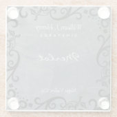 Personaliseer leisteen en zwarte rol wijnglas Coas Glazen Onderzetter (Achterkant)