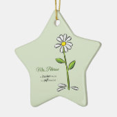 Personaliseer, Leraar Bedankt, Religieuze Bloem Keramisch Ornament (Links)