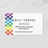 Personaliseer leraar kleuter overdag visitekaartje (Achterkant)