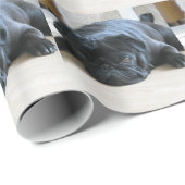 Personaliseer leuke zwarte Pug puppy accessoires n Cadeaupapier