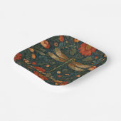 Personaliseer  libel sinaasappel bloemen papieren bordje (Gebogen)