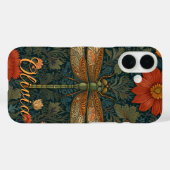 Personaliseer libel sinaasappel bloemenboho chic Case-Mate iPhone case (Achterkant (horizontaal))