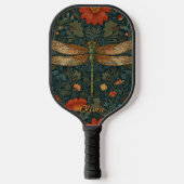 Personaliseer libel sinaasappel bloemenboho chic pickleball paddle (Voorkant)