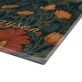 Personaliseer libel sinaasappel bloemenboho chic snijplank (Hoek)