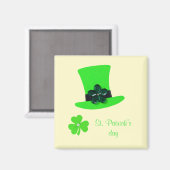 Personaliseer Licht Groen pet voor St. Patrick's d Magneet (Voorkant / Achterkant)