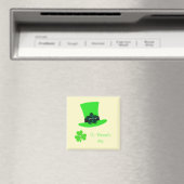 Personaliseer Licht Groen pet voor St. Patrick's d Magneet (Insitu (Vaatwasser))