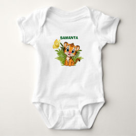 Personaliseer Little Tiger  Butterfly Baby Bodysui Romper