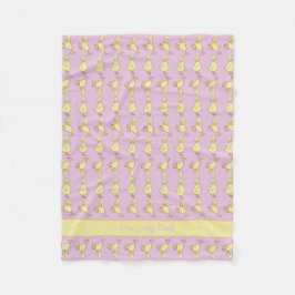Personaliseer Little Yellow Duck Schattige Baby Ki Fleece Deken