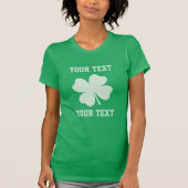 Personaliseer Lucky Shamrock T-shirt (Voorkant)
