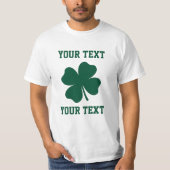 Personaliseer Lucky Shamrock T-shirt (Voorkant)