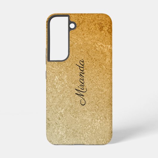Personaliseer Luxe Gold Samsung Galaxy Hoesje (Achterkant)