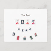 Personaliseer MahJong tegels Symbolen ontwerp Aankondigingskaart (Voorkant)