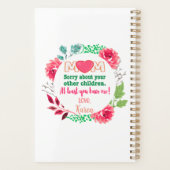 Personaliseer mam sorry over je andere kinderen planner (Achterkant)