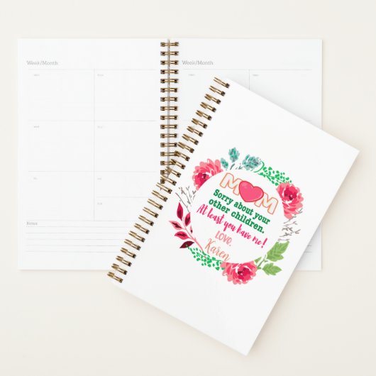 Personaliseer mam sorry over je andere kinderen planner (Display)