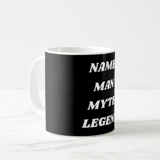 Personaliseer Man, mythe, Legend Koffiemok (Voorkant links)
