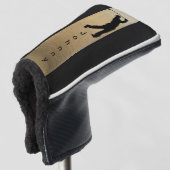 Personaliseer Mannen Silhouet Putter Golf Head Hoe Golfheadcover (3/4 voorkant)