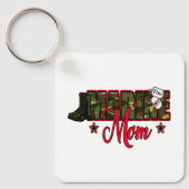 Personaliseer Marine Mam met Dog Label Sleutelhanger (Voorkant)