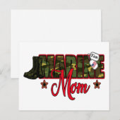 Personaliseer Marine Mom met hondenpenning Briefkaart (Voorkant / Achterkant)