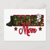 Personaliseer Marine Mom met hondenpenning Briefkaart (Voorkant)